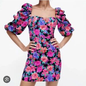 Zara floral print dress